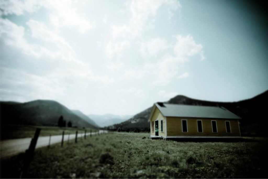 An off-grid home setup in the mountains