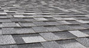 Closeup of cool roof shingles on a home's roof
