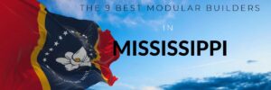 The Mississippi state flag blows in the wind with blue sky in the background