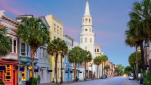 A street view of downtown Charleston, South Carolina