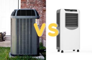 An air conditioner and humidifier side by side