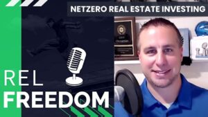 a picture of the REL Freedom logo in black and green with a picture of Mike on the right side