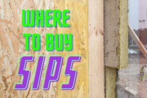 A cross-section and face of a SIP is shown, with the text "Where to buy SIPs" transposed above the image.